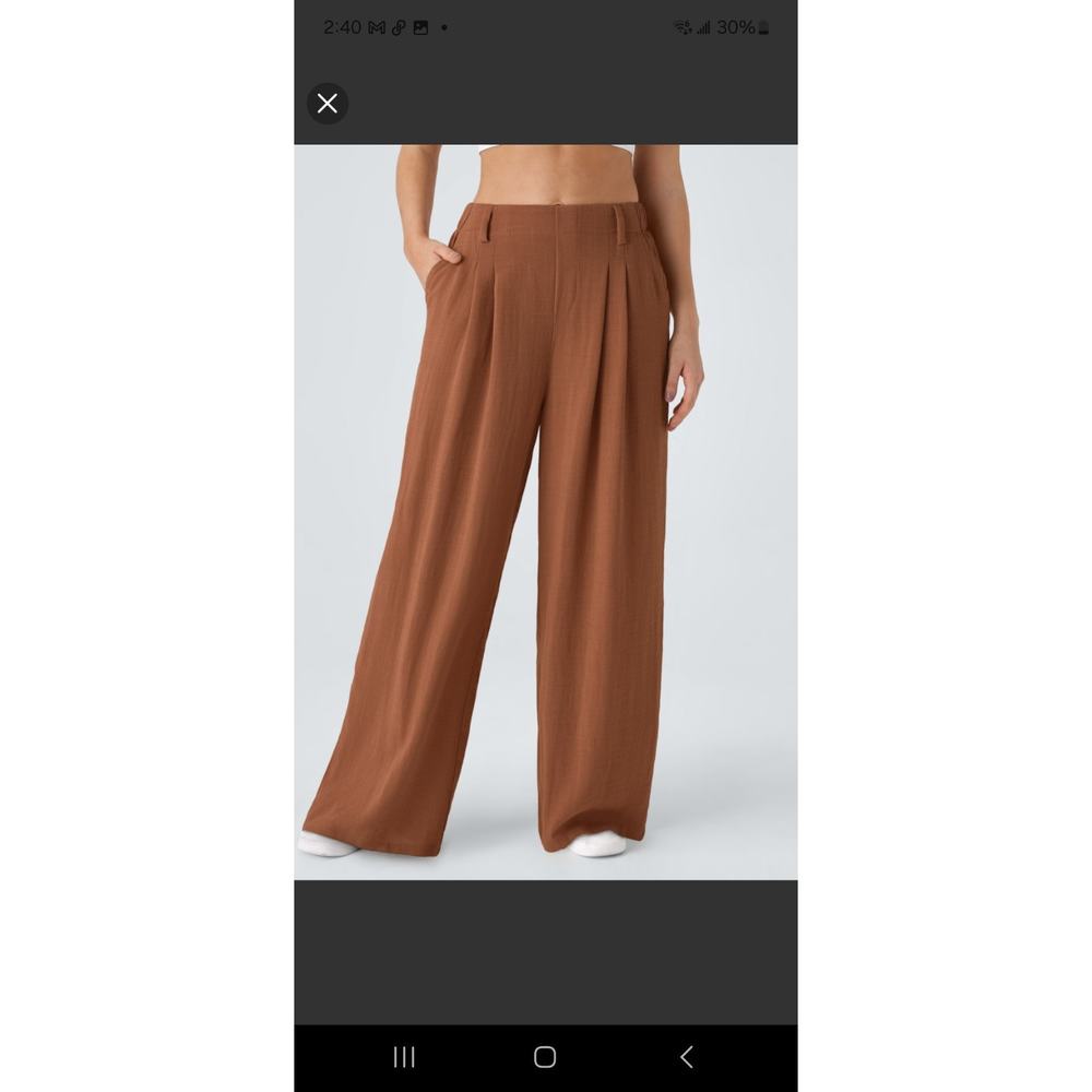 HALARA Wide Leg Pants in rust